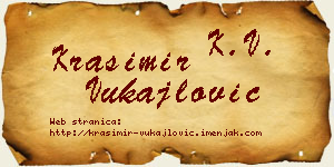 Krasimir Vukajlović vizit kartica